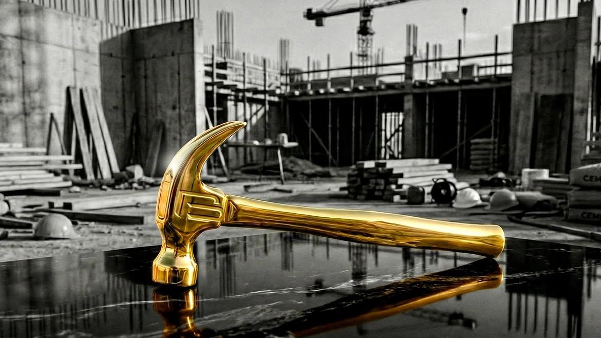 Craftsmanship symbol at the construction site